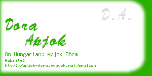 dora apjok business card