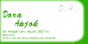 dora apjok business card